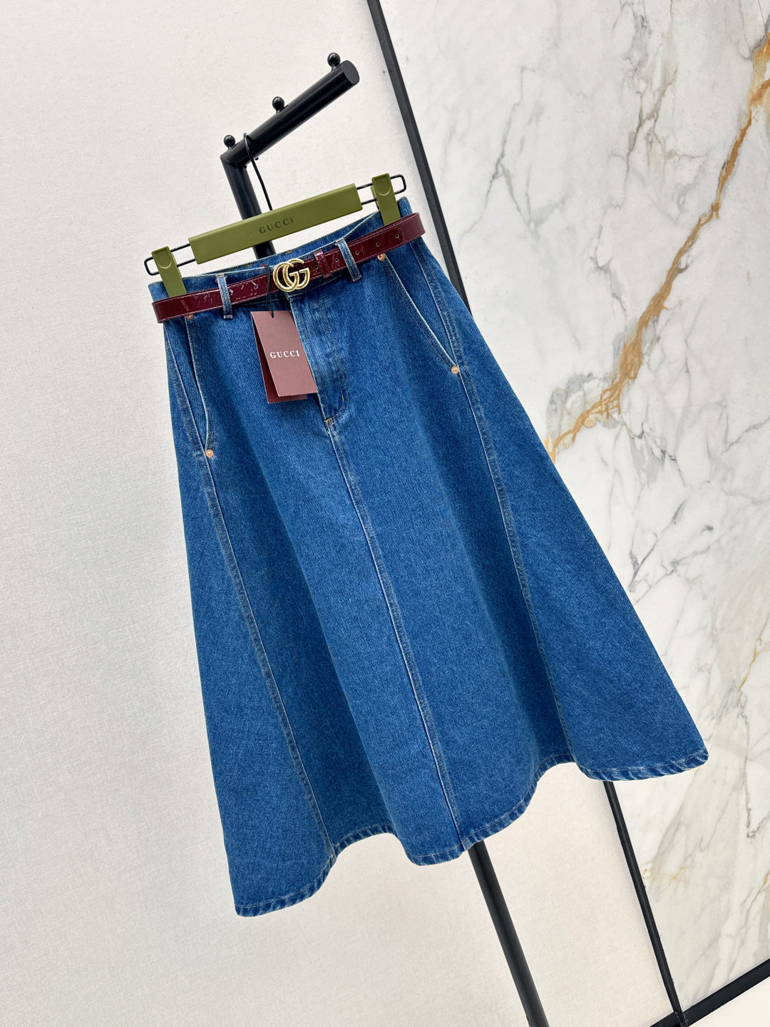 Guc 25ss denim skirt