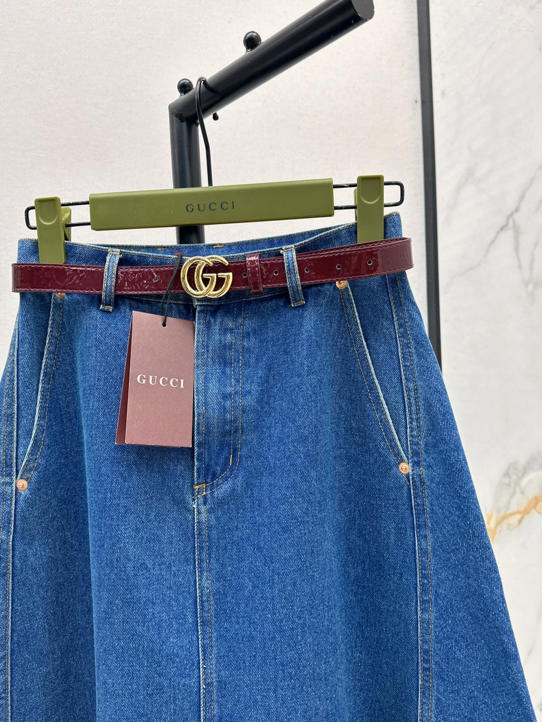 Guc 25ss denim skirt