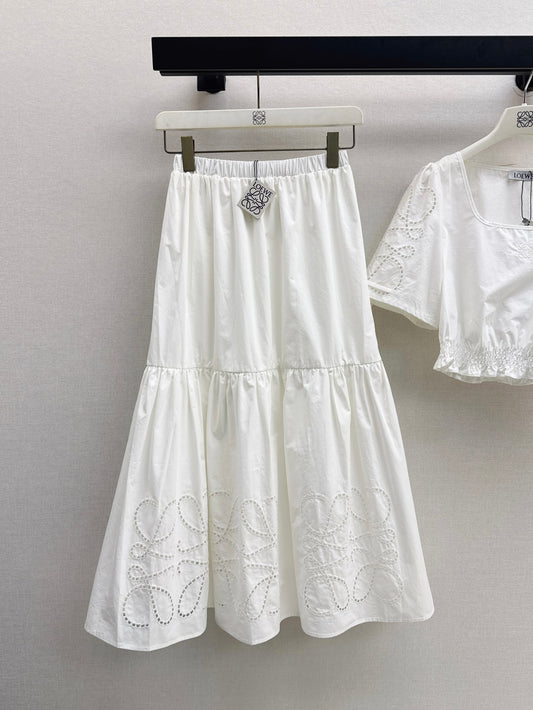 Loe 25ss embroidered skirt
