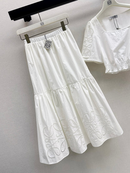 Loe 25ss embroidered skirt