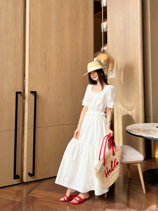 Loe 25ss embroidered skirt