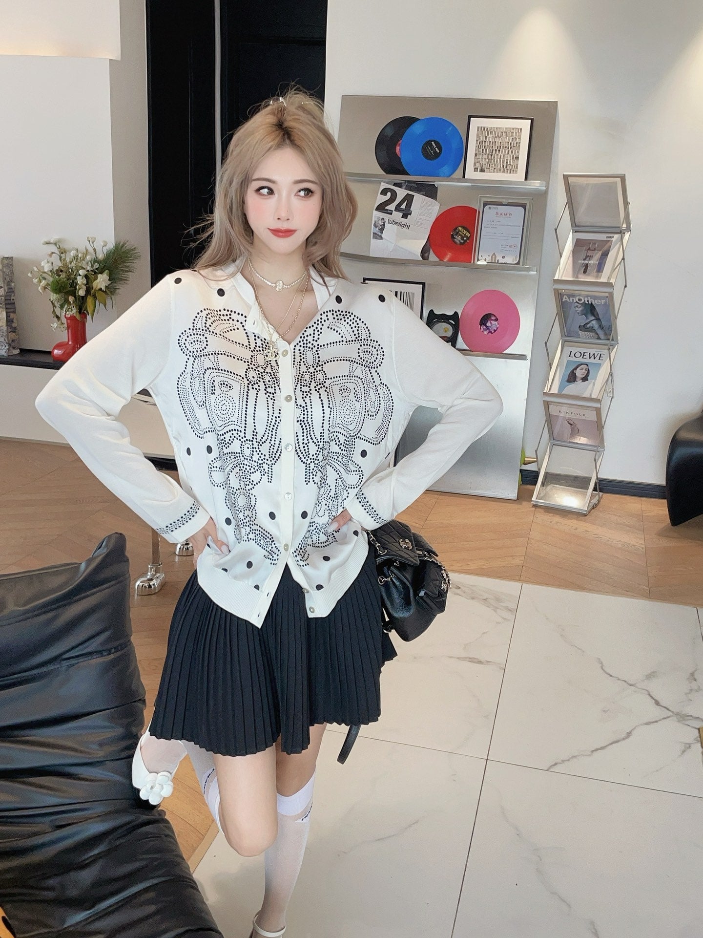 Herm 25ss knit cardigan