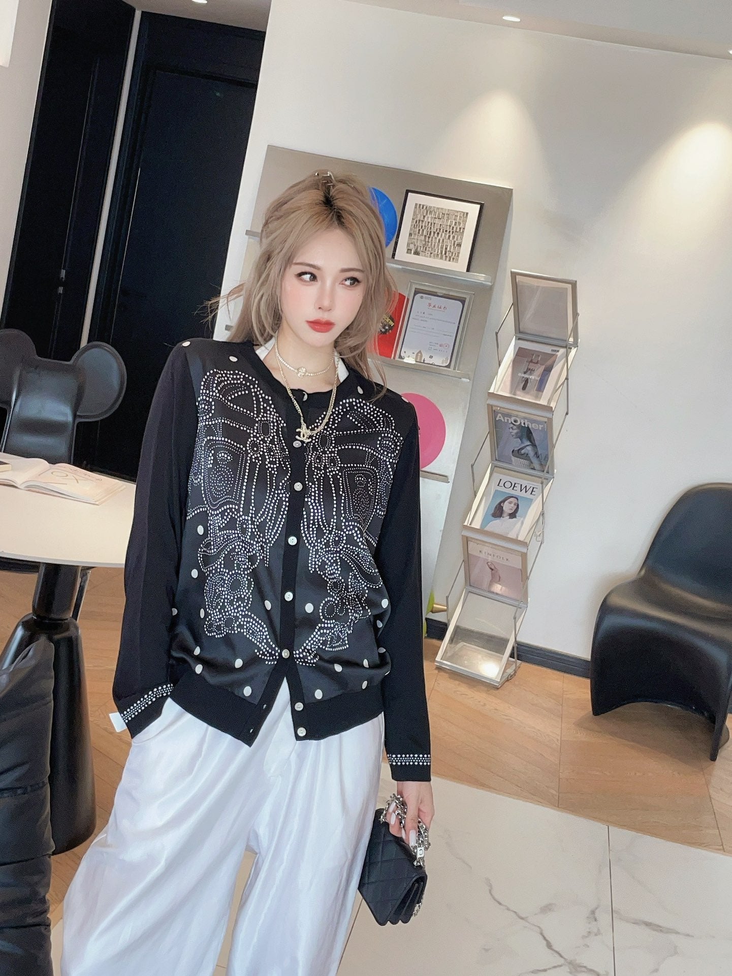 Herm 25ss knit cardigan