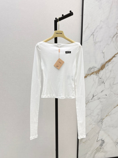 Miu 25ss off-shoulder shirt
