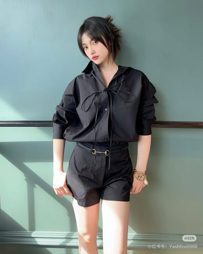 Guc 25ss belt jumpsuit