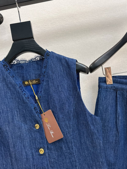 Loro 25ss denim suit