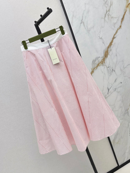 Guc 25ss striped skirt