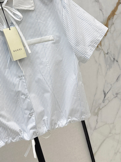 Guc 25ss striped shirt