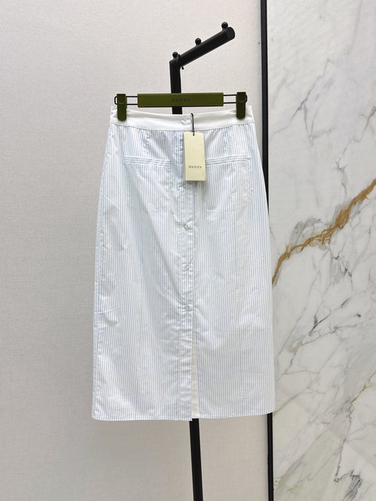 Guc 25ss striped skirt