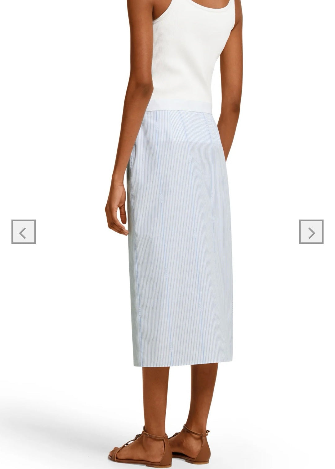 Guc 25ss striped skirt