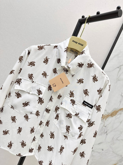 Miu 25ss print shirt