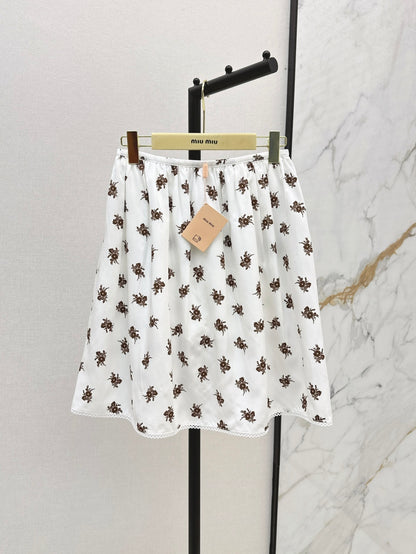 Miu 25ss print skirt
