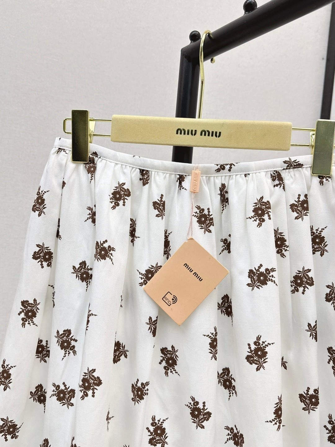 Miu 25ss print skirt