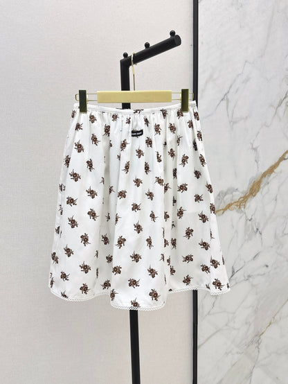 Miu 25ss print skirt