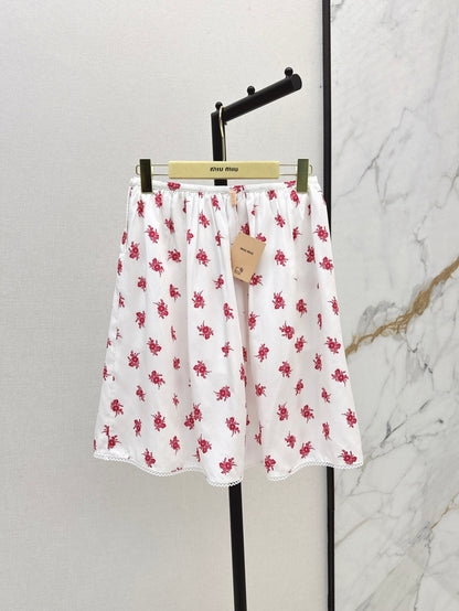 Miu 25ss print skirt