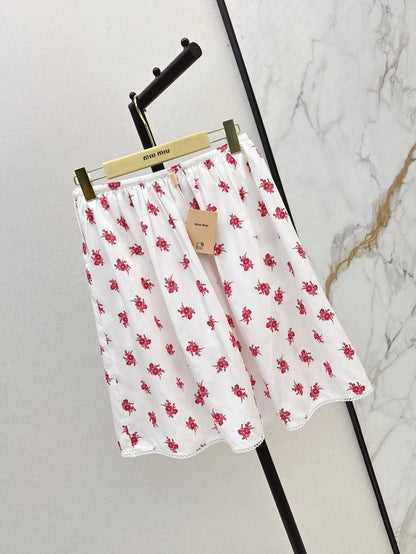 Miu 25ss print skirt