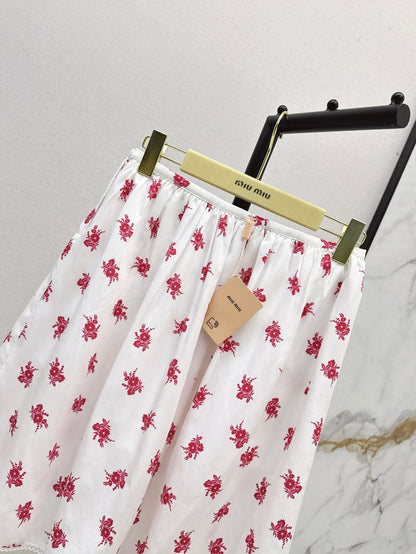 Miu 25ss print skirt