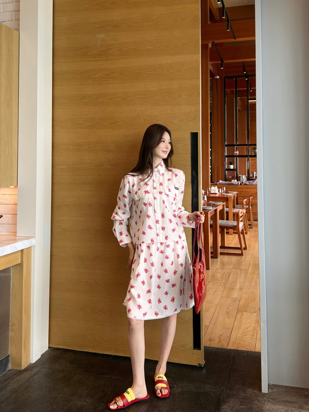 Miu 25ss print skirt