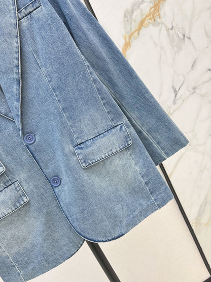 Max 25ss denim blazer