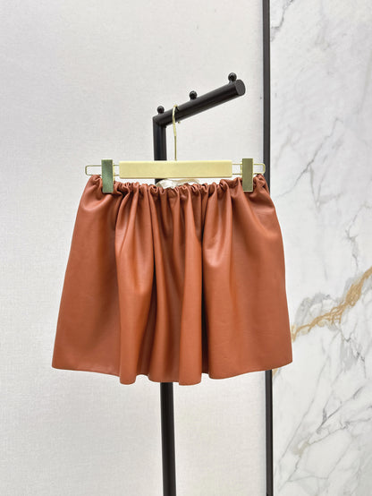 Miu 25ss leather skirt