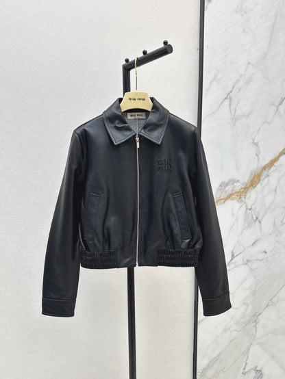 Miu 25ss leather jacket