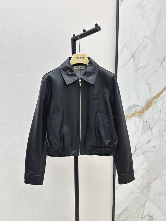 Miu 25ss leather jacket