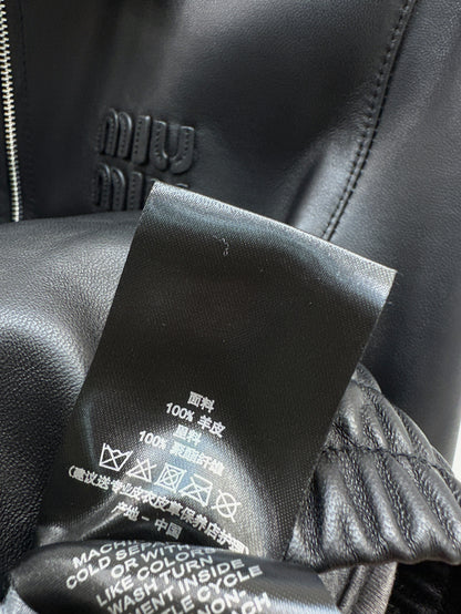 Miu 25ss leather jacket