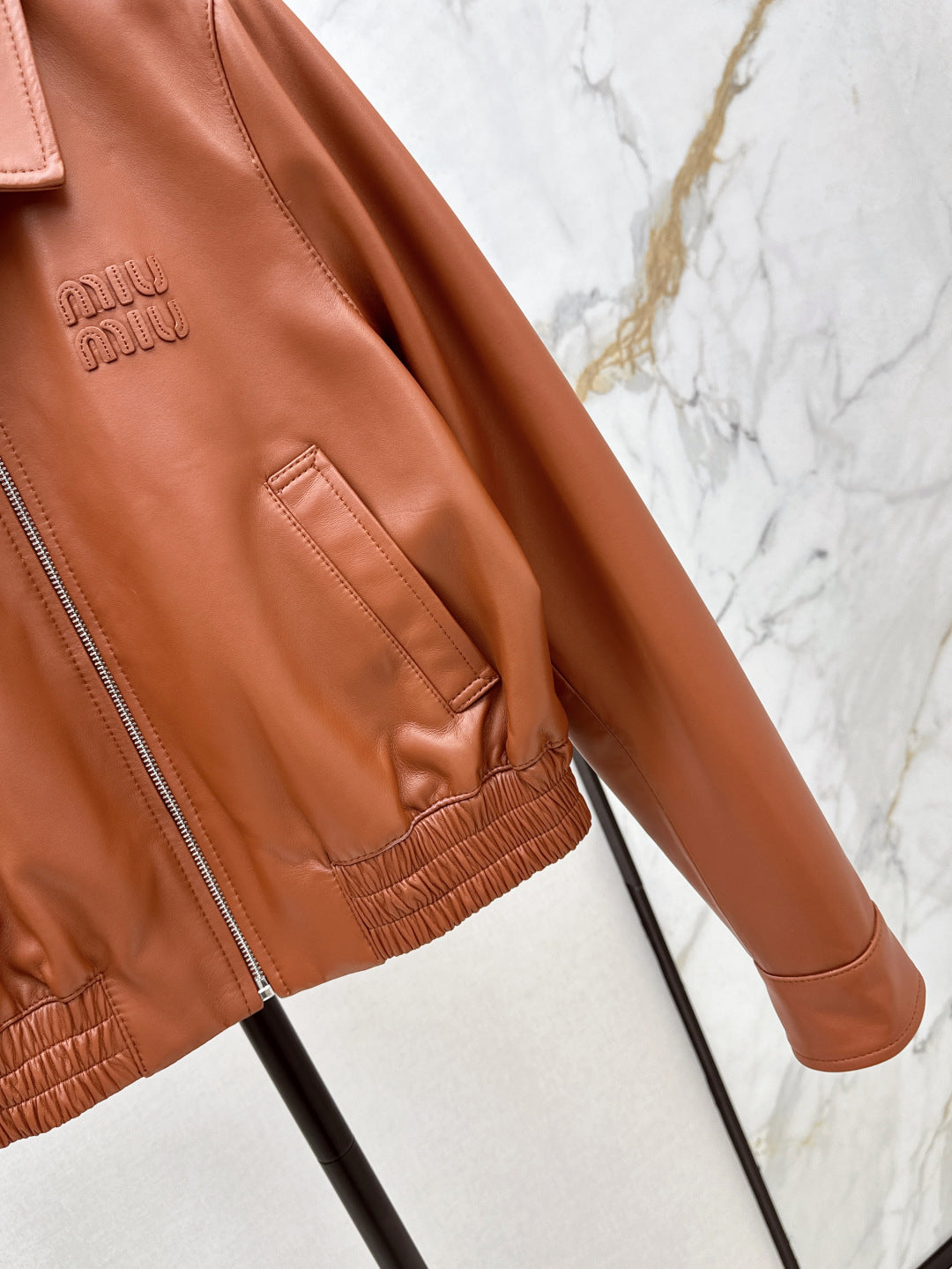 Miu 25ss leather jacket