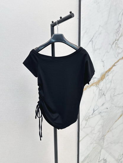 Saint lau 25ss off-shoulder shirt