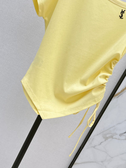 Saint lau 25ss off-shoulder shirt