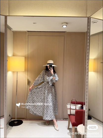 Loro 25ss print dress