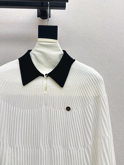 Miu 25ss knit cape shirt