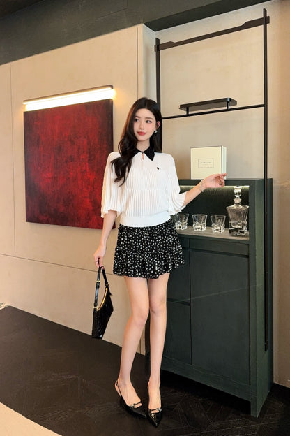 Miu 25ss knit cape shirt