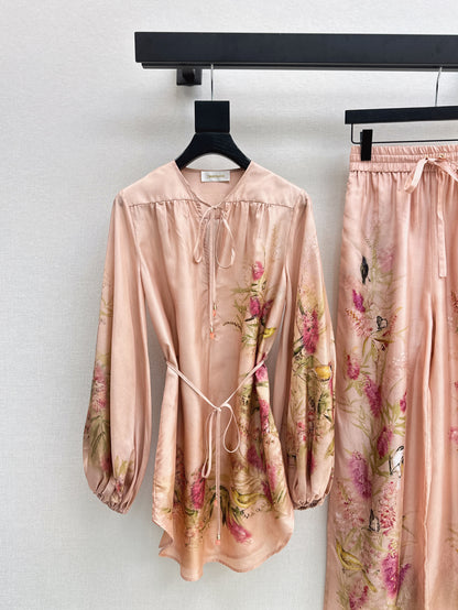 Zimm 25ss silk shirt dress