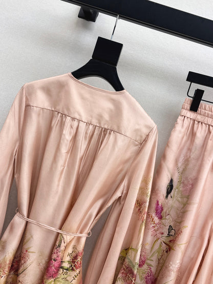 Zimm 25ss silk shirt dress