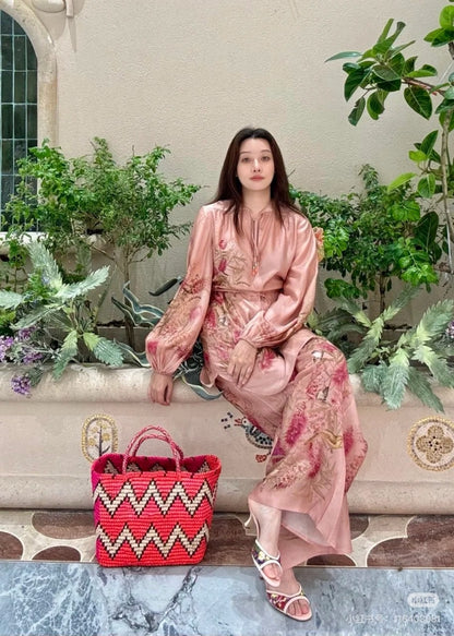 Zimm 25ss silk shirt dress