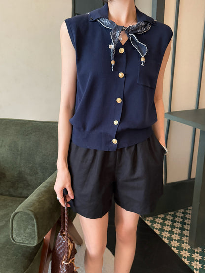 Miu 25ss scarf vest