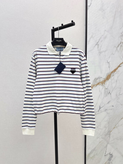 Pra 25ss striped polo