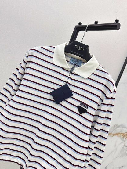 Pra 25ss striped polo