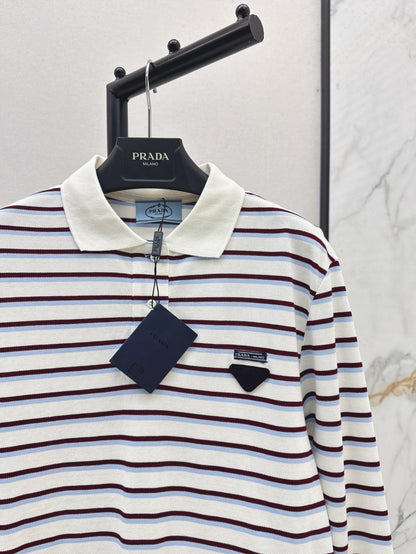 Pra 25ss striped polo