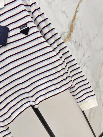 Pra 25ss striped polo