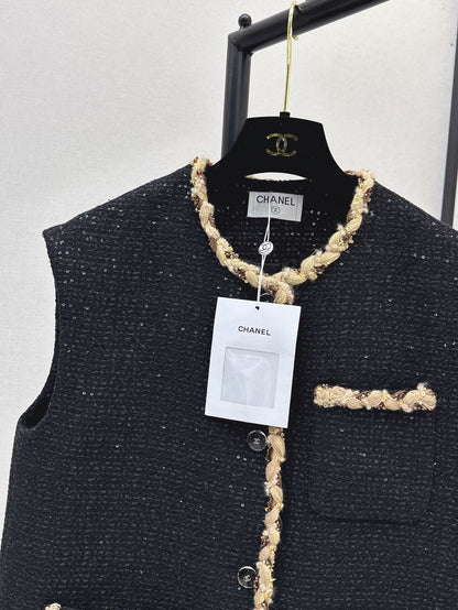 Chan 25ss woven vest