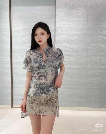 CD 25ss reverse print shirt