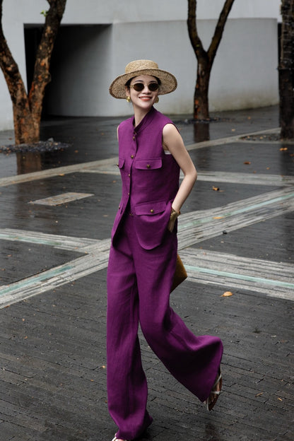 Loro 25ss linen suit