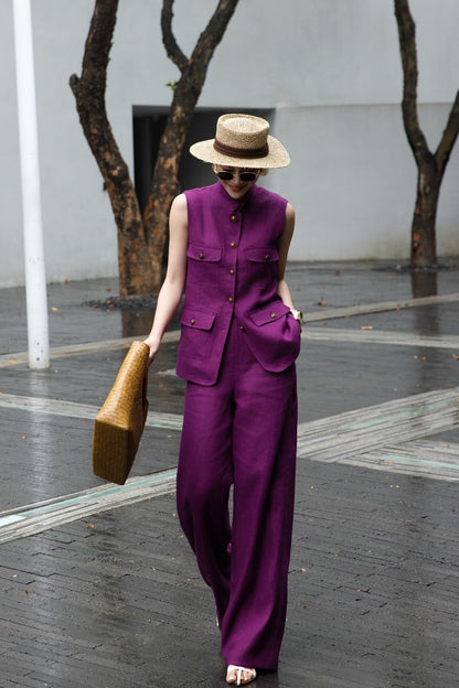 Loro 25ss linen suit