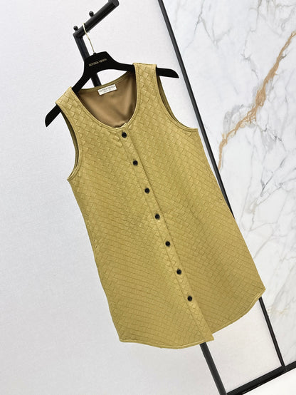 Bottega 25ss sleeveless leather jacket