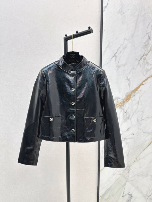 Chan 25fw leather jacket
