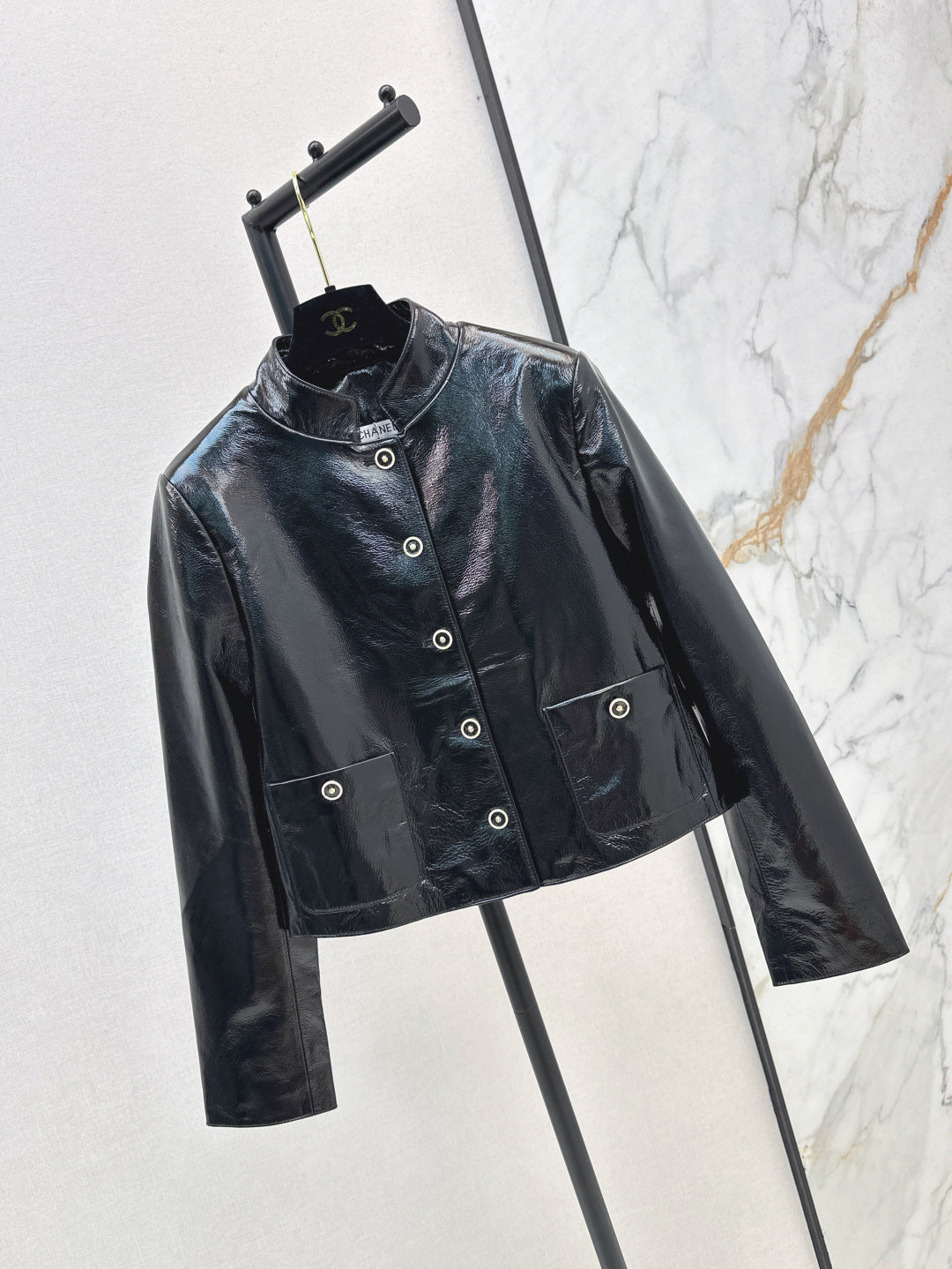 Chan 25fw leather jacket
