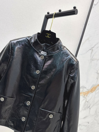Chan 25fw leather jacket
