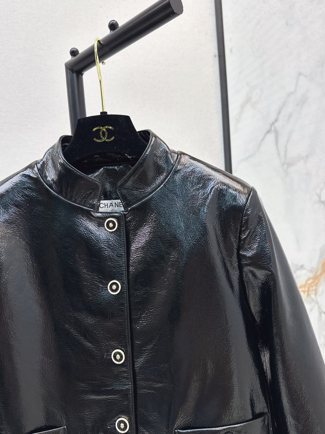 Chan 25fw leather jacket
